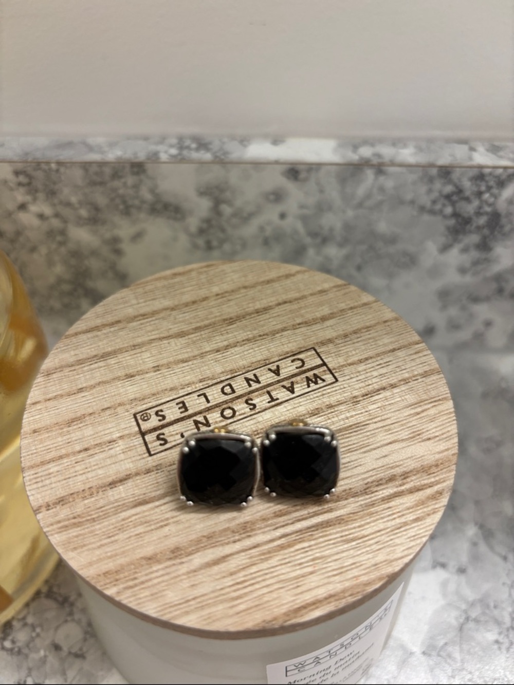 Tacori Black Cushion Stud Earrings